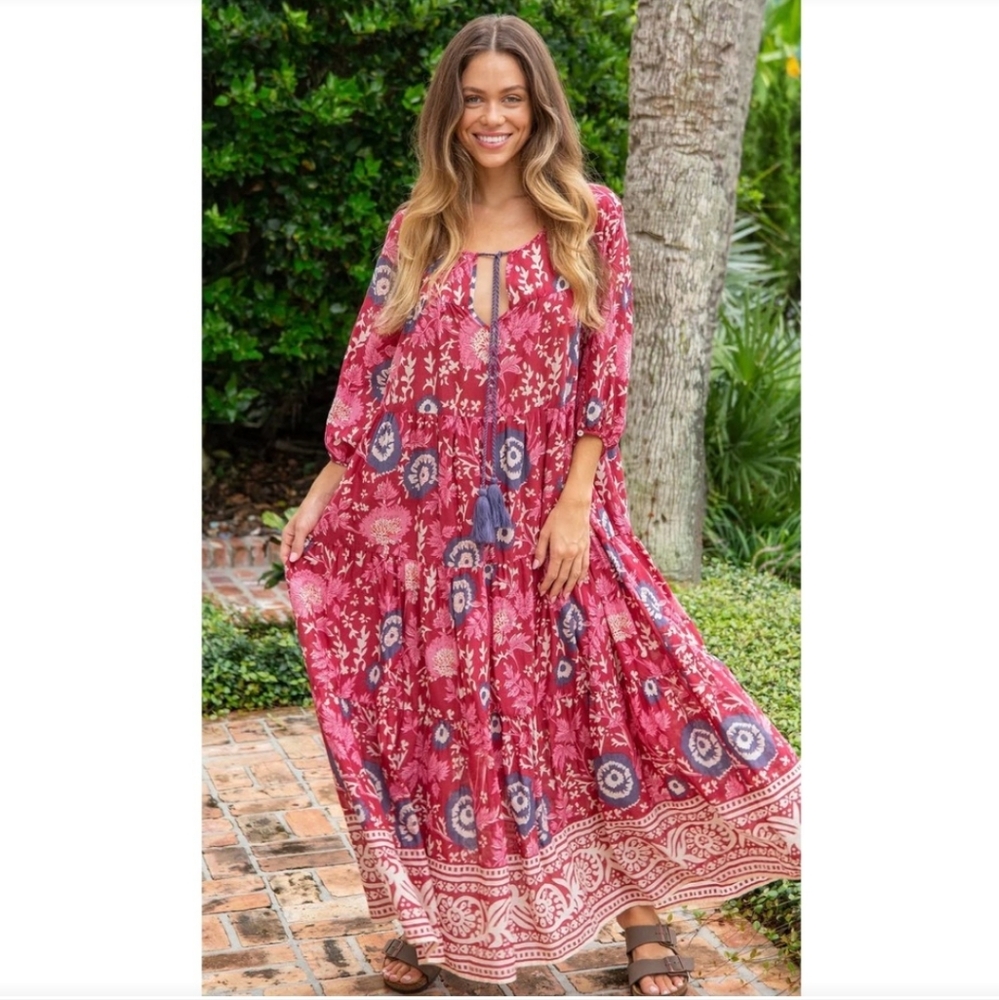 Natural Life Auguste Boho Maxi Dress Size XL
